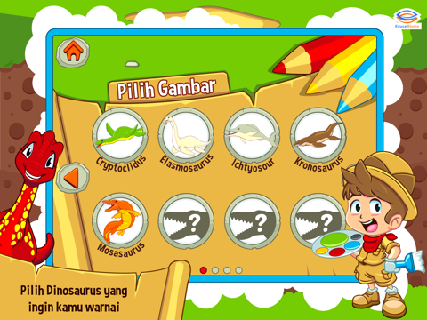 Screenshot #5 pour Marbel Mewarnai Dinosaurus