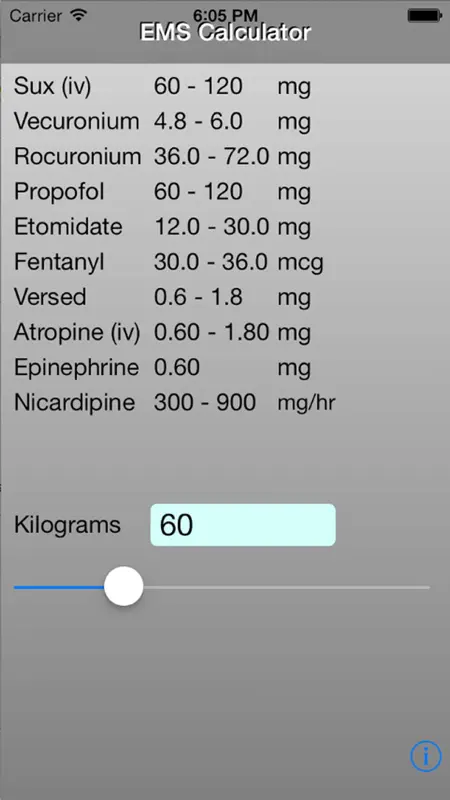 EMS Calculator screenshot 1 of 2