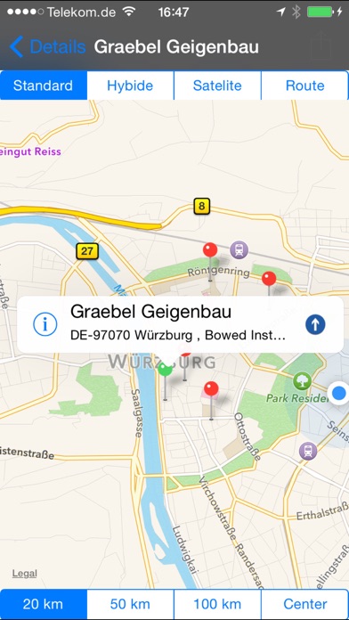 Guarneri - List of the music luthiers/-stores in DE, AT & CH iPhone screenshot 5 - Music app