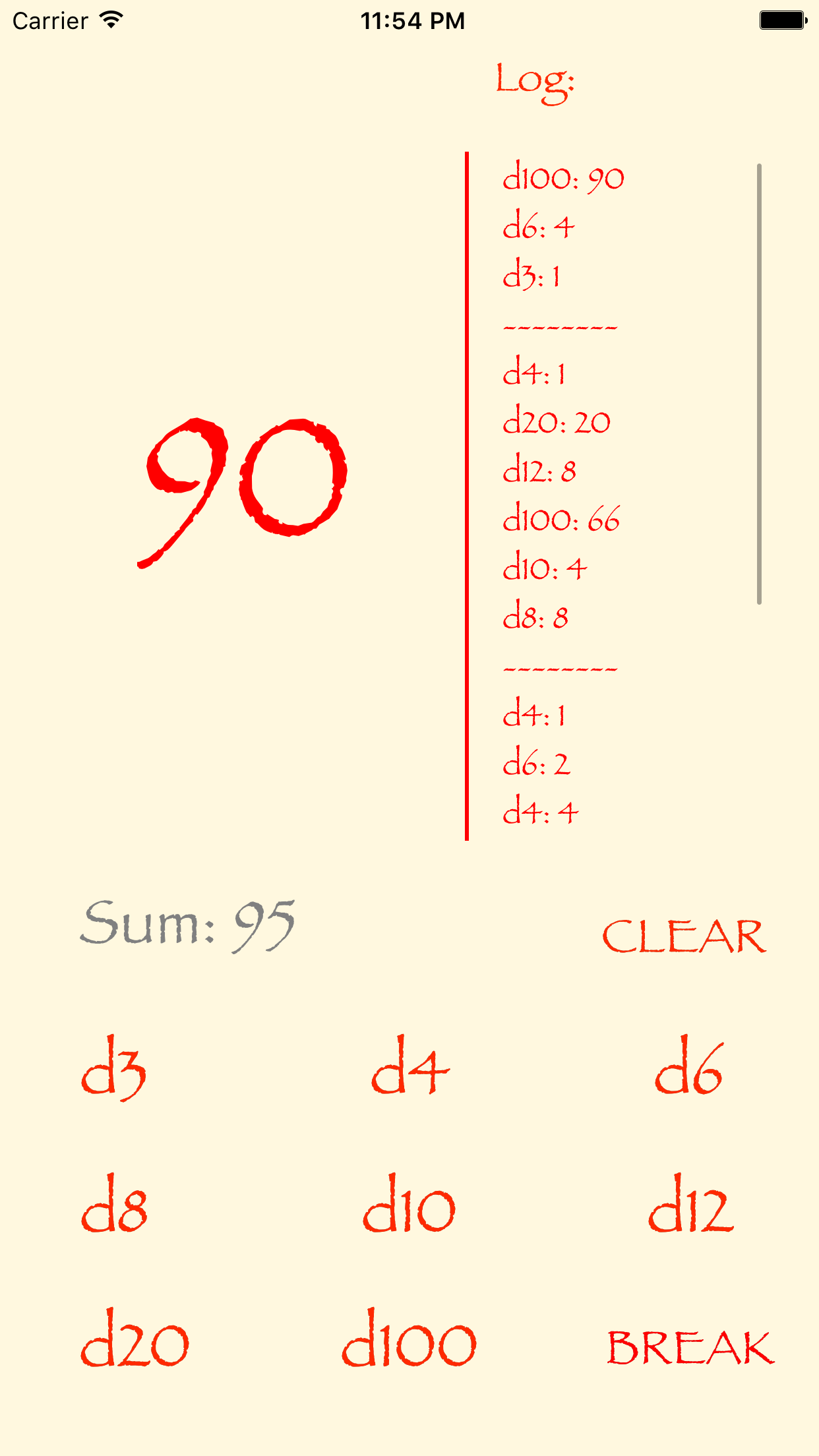 DDDice screenshot 4