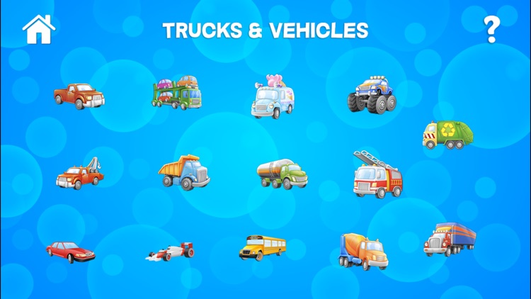 Tap Trucks and Things That Go Shape Puzzles