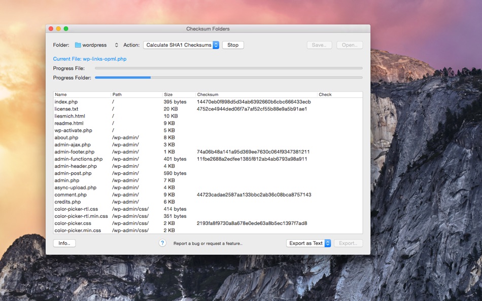 #1. Checksum Folders (macOS) 由: Markus Moehler