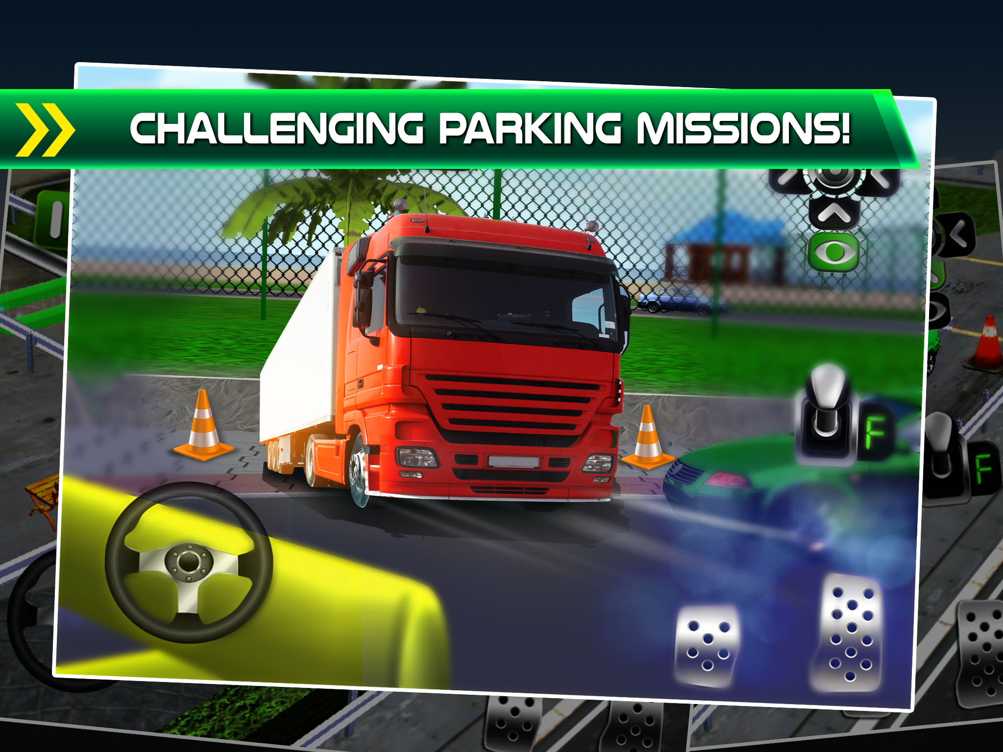 3D Truck Car Parking Simulator - School Bus Driving Test Games!