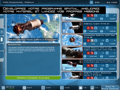 Screenshot #4 pour Buzz Aldrin's Space Program Manager