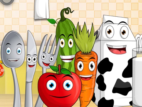 Peekaboo kids kitchen - Toddler first words learning