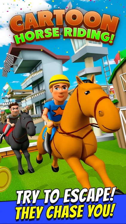 Cartoon Horse Riding Free - Horsemanship Equestrian Race Game screenshot-0