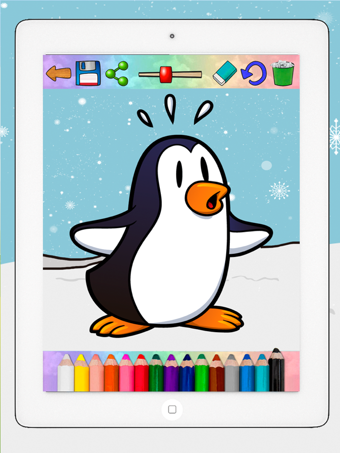 Paint magic penguins – coloring penguins and paint
