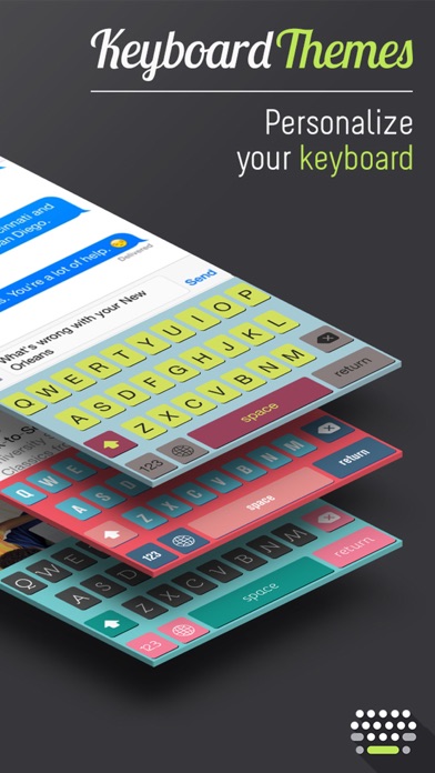 キーボードテーマ - iPhone＆iPad（iOS8版）のためのカスタムカラーキーボード＆フォントスタイル のスクリーンショット