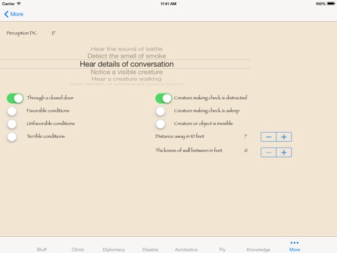 Skills Calculator for PFRPG screenshot 3