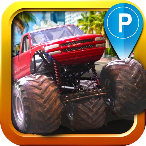 Monster Truck Parking Simulator - 3D Car Bus Driving & Racing Games icon