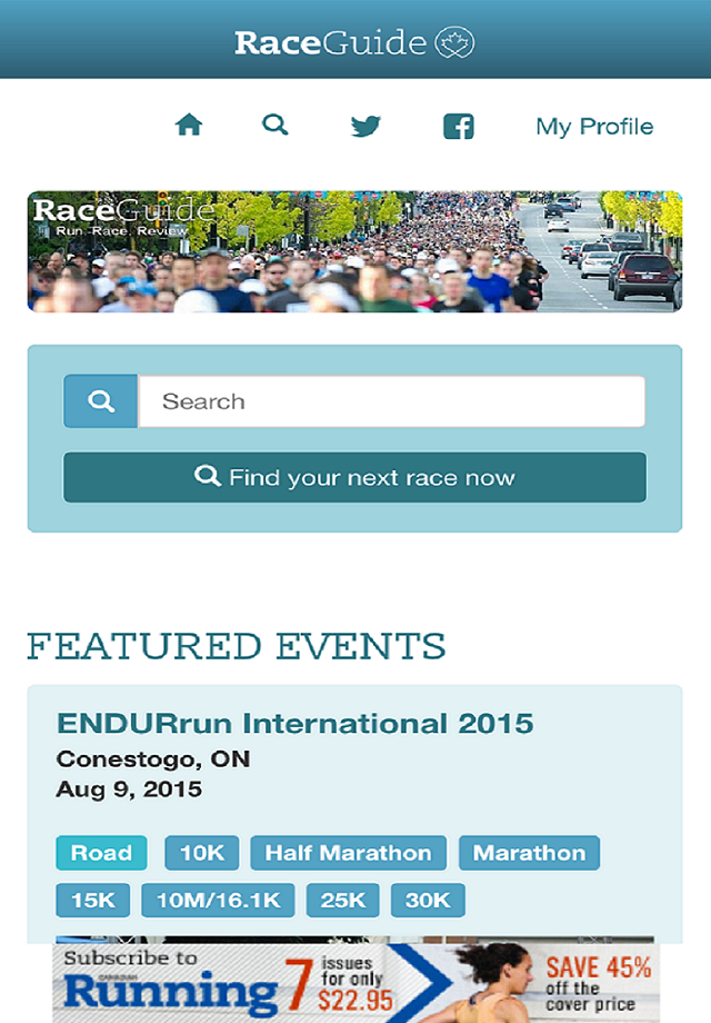 RaceGuide – Running Events Race Finder and Marathon Calendar