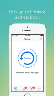 remove duplicate contacts -- support backup and merge now! iphone screenshot 1