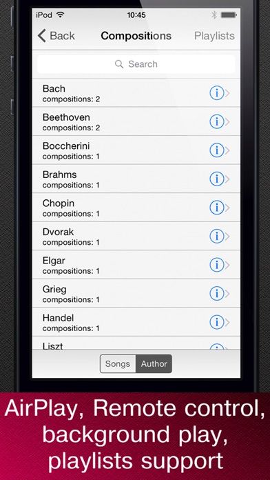 Classical Masterpieces Free iPhone screenshot 5 - Music app