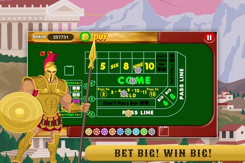 Spartan Craps Table FREE - Beat the Odds To Become The Dice Masters screenshot 2