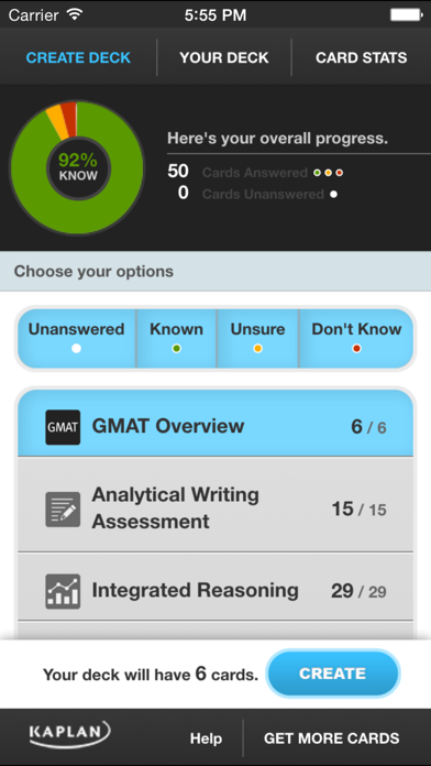 How to cancel & delete GMAT® Flashcards by Kaplan from iphone & ipad 1