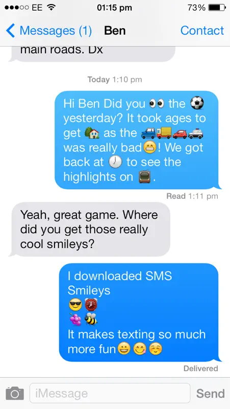 SMS Smileys screenshot 2 of 5