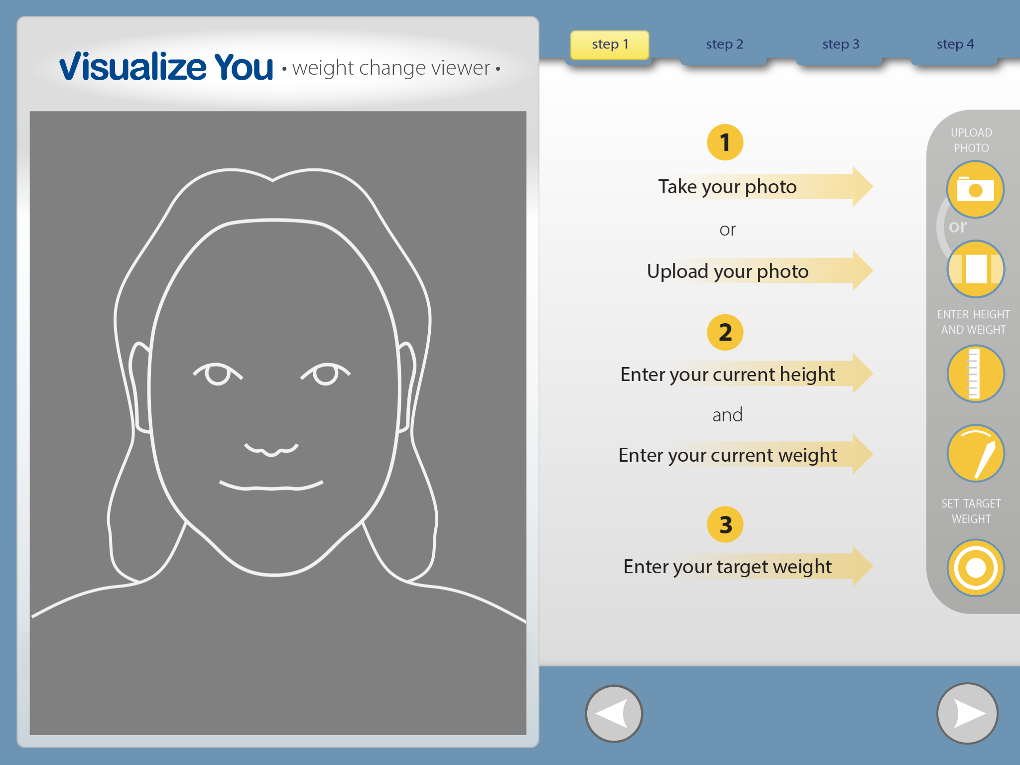 Visualize You: weight change viewer