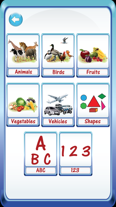 Screenshot #1 pour Pre-K Enfants Abc Alphabets & Nombres Flash Cartes