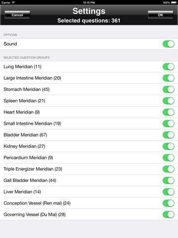 Acupuncture Points Body Quiz iPad screenshot