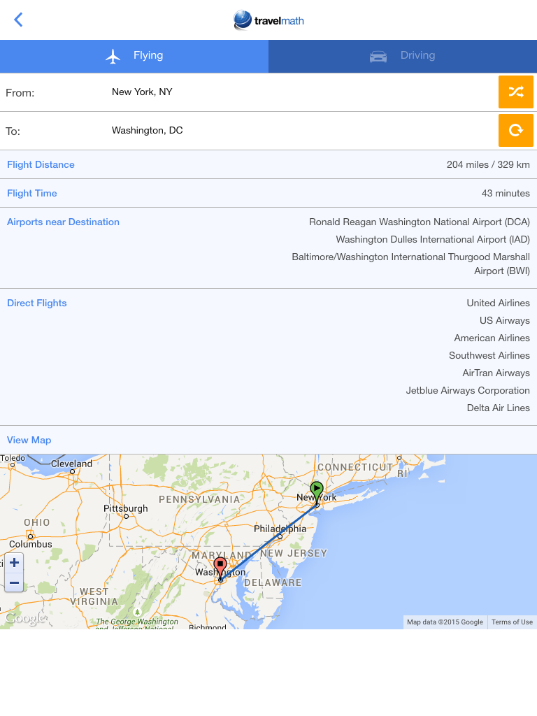 Travelmath - trip calculator