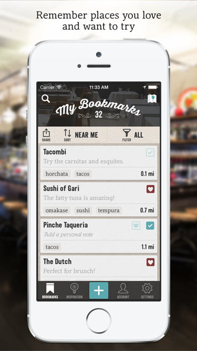 Screenshot #1 pour Matchbook - Restaurants Bars