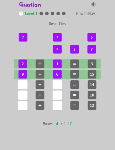 Screenshot #4 pour Quation: The fun game of equations!