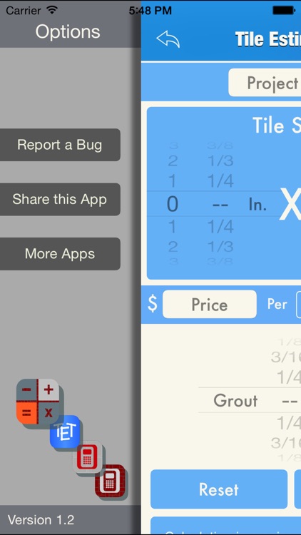 Tile Project Estimator Tool
