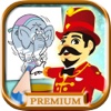 Circus coloring book drawings to paint - Premium