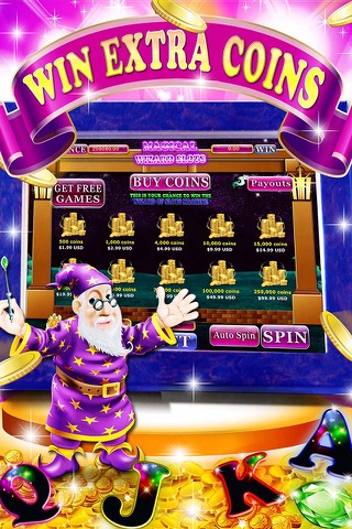 Wizard of Slots Machine - Wonderful and Magical Casino Bonus Game screenshot 3