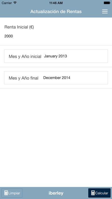 Screenshot #2 pour Cálculo de actualización de rentas