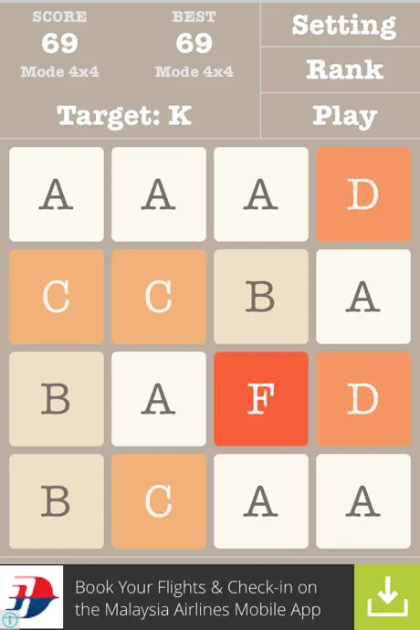 2048 Alphabet Multiple Mode