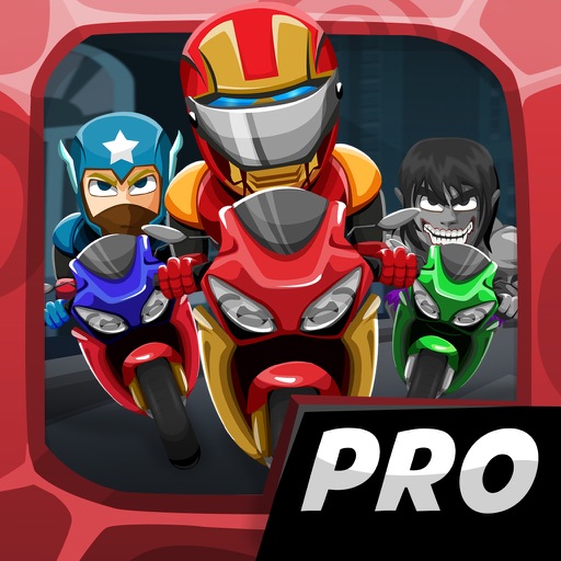 Comic Superhero Con-man Biker – Super Stunt of Steel Hero 2 Games PRO icon