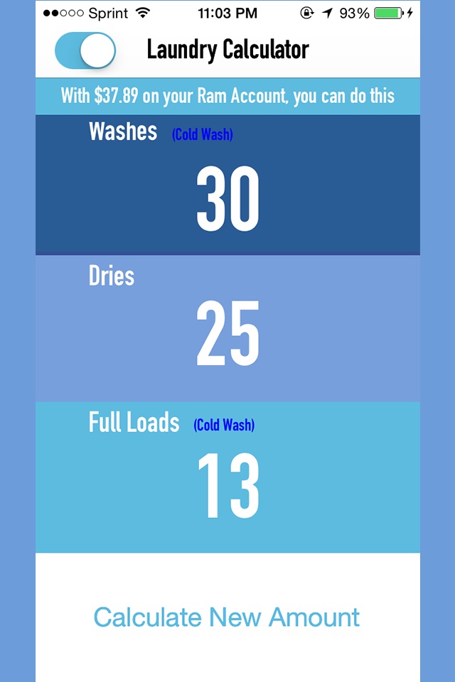 URI Laundry Calculator screenshot 2