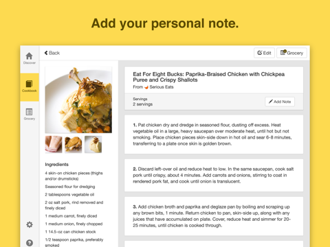 Screenshot #6 pour Chefnote Recipe & Grocery Shopping List