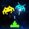 Arcade Defender : classic retro game with deep space shooting aliens