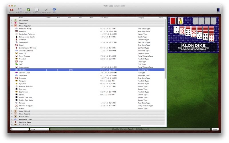 Screenshot #2 for Pretty Good Solitaire