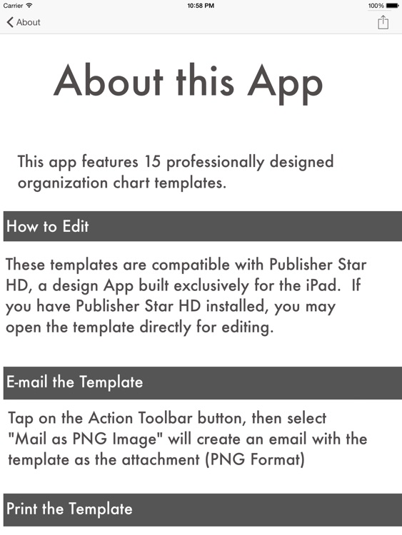 Company Org Charts - Templates for Publisher Star HD