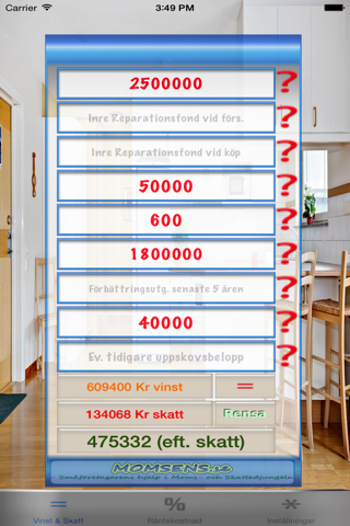 Bostadsrätt - Vinst & Skatt screenshot 3