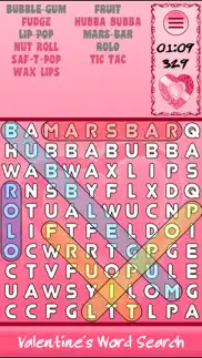 valentine's day word search hd iphone screenshot 1