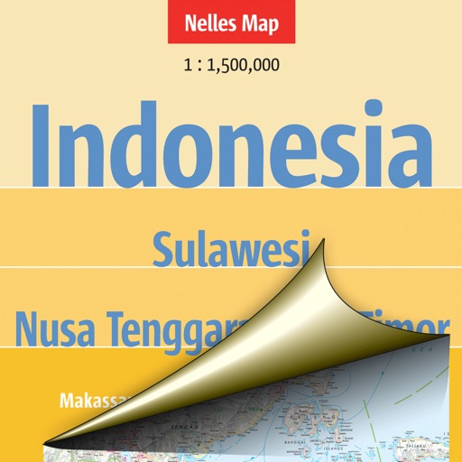 Indonesia: Sulawesi, Nusa Tenggara, East Timor. Tourist map. icon