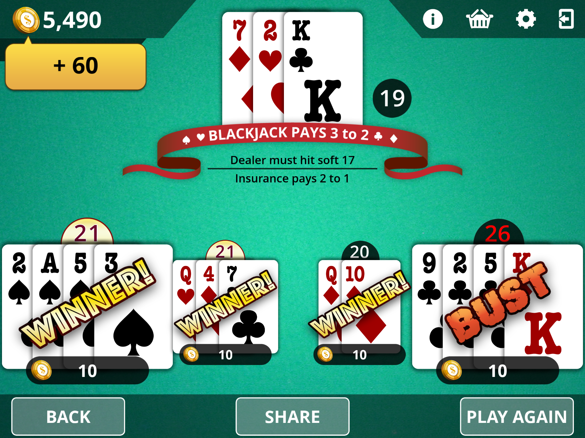 Blackjack - Royal Online Casino screenshot 6