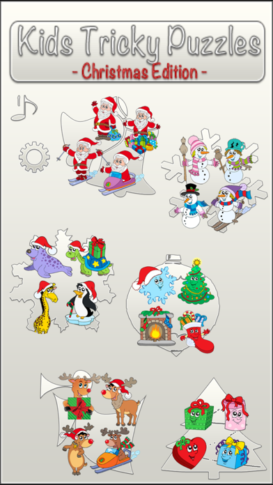 Screenshot #1 pour KidsTrickyPuzzles - Enfants puzzle d'amusement Noël Edition -