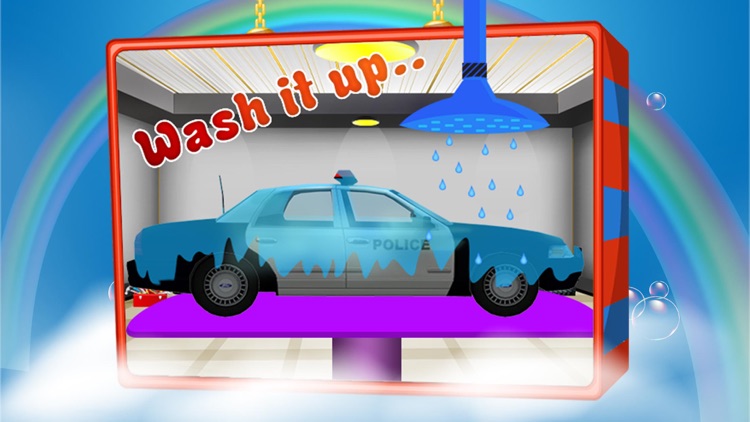 Police Car Wash – Cleanup messy vehicle in this auto cleaning game screenshot-3