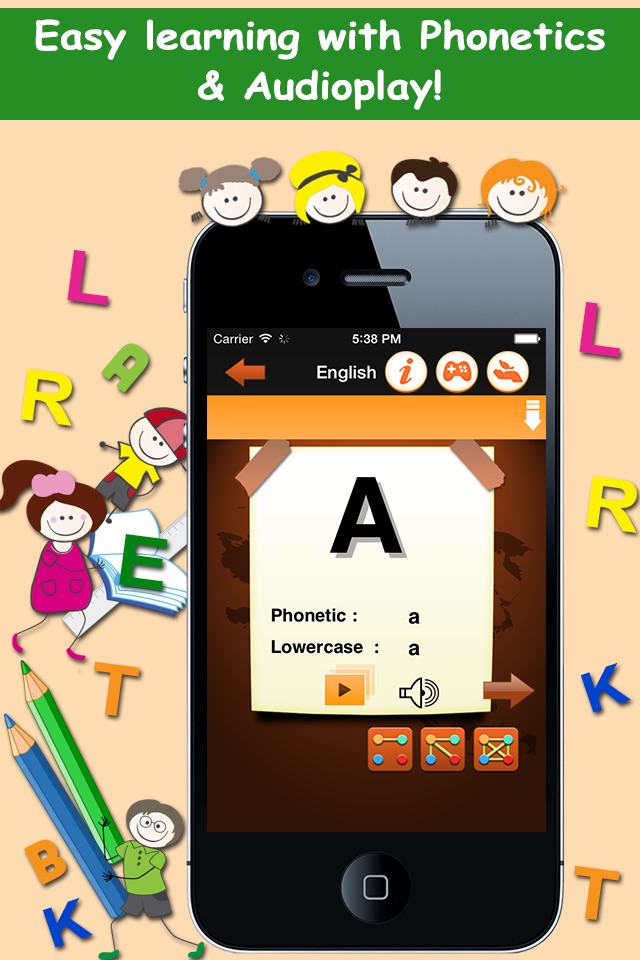 LingoDiction: Alphabet Flashcard Games, Phonics & Pronunciation (Japanese,Chinese,Hindi,Korean,Malay & more) screenshot 2