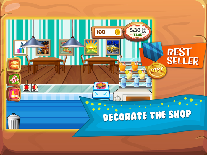 Sandwich Lunch Food Maker Mania - sim mama story and make cooking dash games for kids