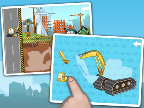 Big machines and trucks puzzles for young boys
