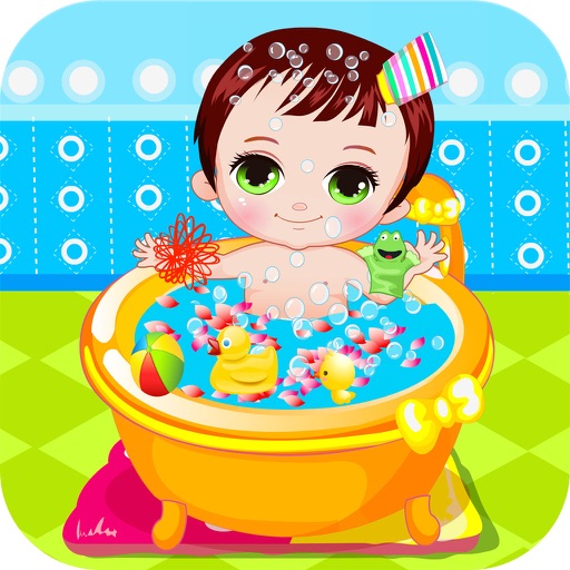 Happy baby bathing game HD - The hottest baby bathing game for girls and baby! Icon