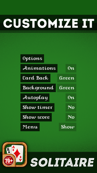 Screenshot #3 pour Solitaire 70+ Jeux De Cartes Libres Dans Une Ultime Pack Fun Classique: Araignée, Klondike, Freecell, Pics Tri, De La Patience, Et Plus Pour Se Détendre