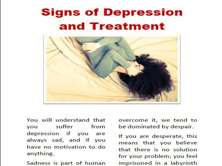 Signs Of Depression Magazine