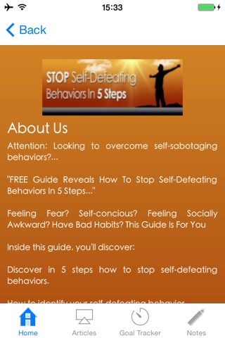 Stop Self Defeating Behaviors Guide screenshot 2